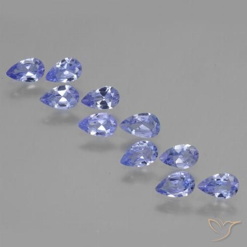 2.00ctw Naturale Viola Blu Tanzanite, Forma a pera, VS