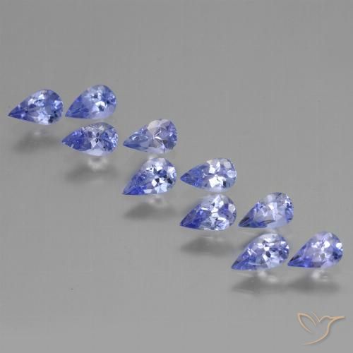 2.03ctw Naturale Blu medio Tanzanite, Forma a pera, VS