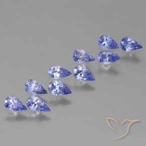 Gemme di Tanzanite Blu medio naturale da 2.03 ct, Forma a pera, VS