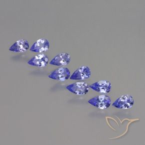 Gemme di Tanzanite Intenso Viola Blu naturale da 2.24 ct, Forma a pera, VS