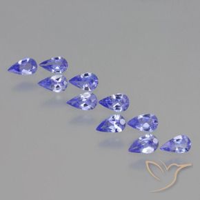 Gemme di Tanzanite Intenso Viola Blu naturale da 1.81 ct, Forma a pera, VS