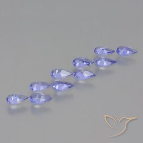 Gemme di Tanzanite Intenso Viola Blu naturale da 1.81 ct, Forma a pera, VS
