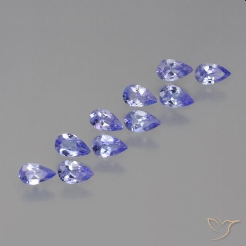 1.89ctw Naturale Intenso Viola Blu Tanzanite, Forma a pera, VS