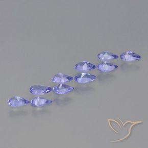 Gemme di Tanzanite Intenso Viola Blu naturale da 1.89 ct, Forma a pera, VS