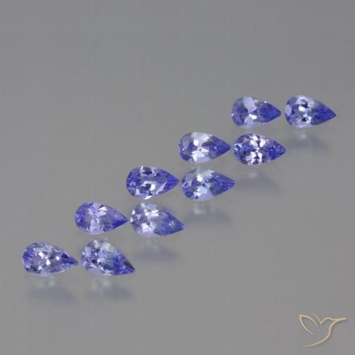 2.12ctw Naturale Intenso Viola Blu Tanzanite, Forma a pera, VS