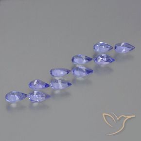 Gemme di Tanzanite Intenso Viola Blu naturale da 2.12 ct, Forma a pera, VS