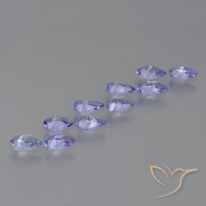 Gemme di Tanzanite Viola naturale da 2.08 ct, Forma a pera, VS