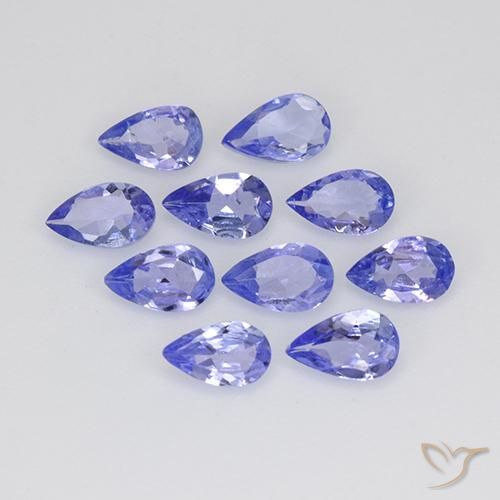 Gemme di Tanzanite Intenso Viola Blu naturale da 1.81 ct, Forma a pera, VS