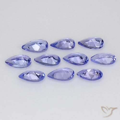 Gemme di Tanzanite Intenso Viola Blu naturale da 1.81 ct, Forma a pera, VS