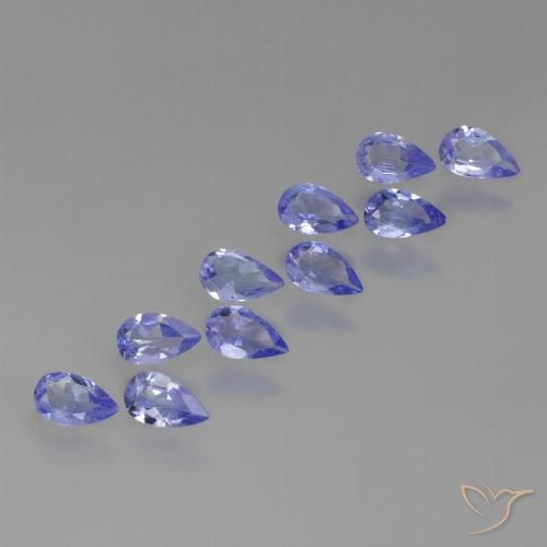 1.82ctw Naturale Viola brillante Tanzanite, Forma a pera, VS