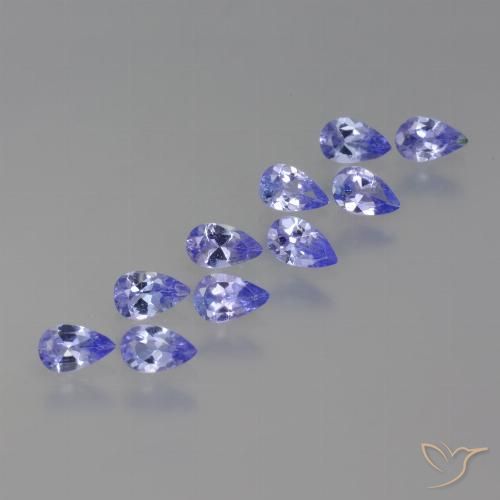 1.92ctw Naturale Viola brillante Tanzanite, Forma a pera, VS