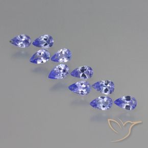 Gemme di Tanzanite Viola brillante naturale da 1.92 ct, Forma a pera, VS