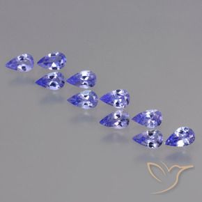 Gemme di Tanzanite Viola brillante naturale da 1.98 ct, Forma a pera, VS