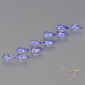 Gemme di Tanzanite Viola brillante naturale da 1.98 ct, Forma a pera, VS