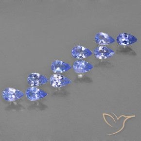 Gemme di Tanzanite Intenso Viola Blu naturale da 1.87 ct, Forma a pera, VS