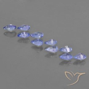 Gemme di Tanzanite Intenso Viola Blu naturale da 1.87 ct, Forma a pera, VS