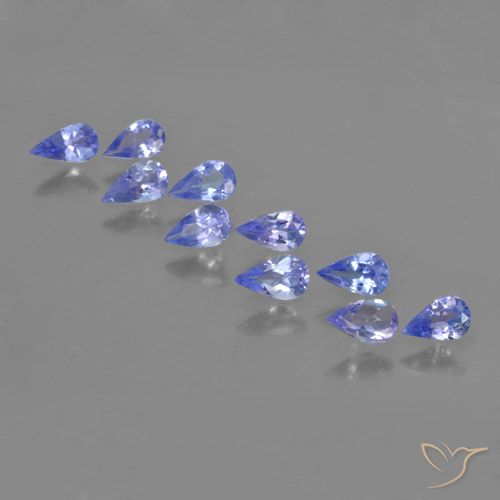 1.88ctw Naturale Intenso Viola Blu Tanzanite, Forma a pera, VS