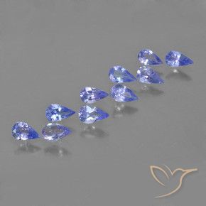 Gemme di Tanzanite Intenso Viola Blu naturale da 1.88 ct, Forma a pera, VS