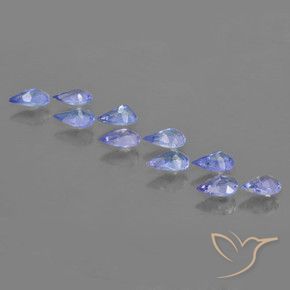 Gemme di Tanzanite Intenso Viola Blu naturale da 1.88 ct, Forma a pera, VS
