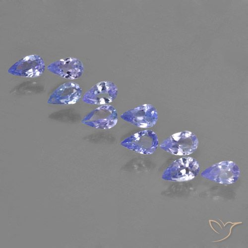2.01ctw Naturale Viola Blu Tanzanite, Forma a pera, VS