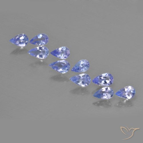 1.64ctw Naturale Viola Blu Tanzanite, Forma a pera, VS
