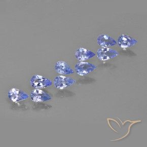 Gemme di Tanzanite Viola Blu naturale da 1.64 ct, Forma a pera, VS