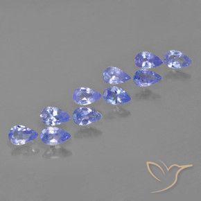 Gemme di Tanzanite Intenso Viola Blu naturale da 1.76 ct, Forma a pera, VS