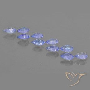 Gemme di Tanzanite Intenso Viola Blu naturale da 1.76 ct, Forma a pera, VS
