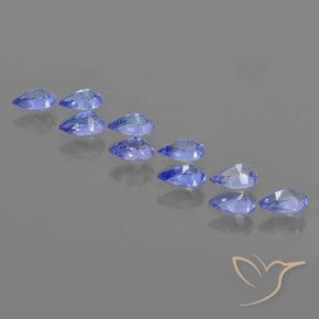 Gemme di Tanzanite Blu viola intenso naturale da 2.16 ct, Forma a pera, VS