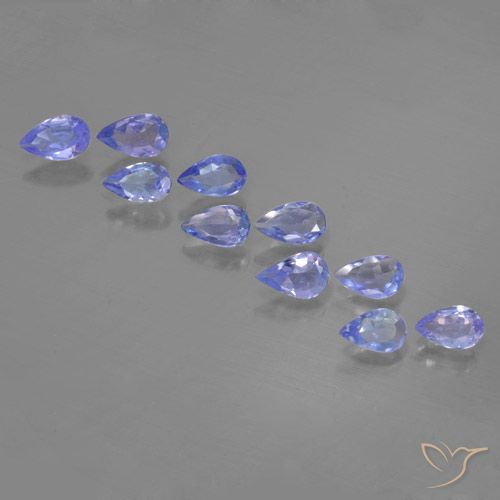 1.72ctw Naturale Blu scuro Tanzanite, Forma a pera, VS
