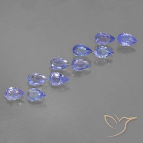 Gemme di Tanzanite Blu scuro naturale da 1.72 ct, Forma a pera, VS