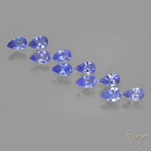 1.90ctw Naturale Intenso Viola Blu Tanzanite, Forma a pera, VS
