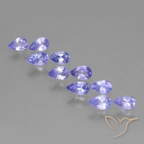 Gemme di Tanzanite Viola naturale da 2.22 ct, Forma a pera, VS