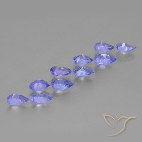 Gemme di Tanzanite Viola naturale da 2.22 ct, Forma a pera, VS
