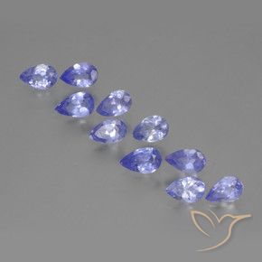 Gemme di Tanzanite Viola naturale da 2.17 ct, Forma a pera, VS
