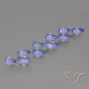 Gemme di Tanzanite Viola naturale da 2.17 ct, Forma a pera, VS