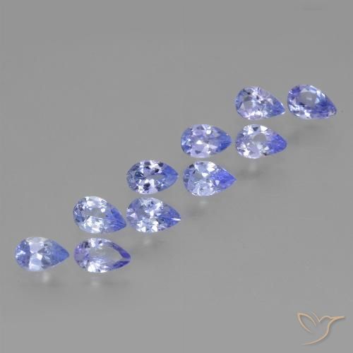 2.06ctw Naturale Viola Blu Tanzanite, Forma a pera, VS