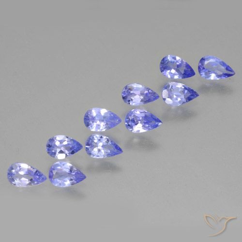 2.15ctw Naturale Viola Tanzanite, Forma a pera, VS
