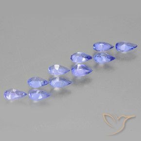 Gemme di Tanzanite Viola naturale da 2.15 ct, Forma a pera, VS