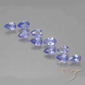Gemme di Tanzanite Intenso Viola Blu naturale da 1.51 ct, Forma a pera, VS