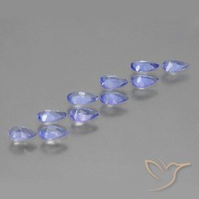 Gemme di Tanzanite Intenso Viola Blu naturale da 1.51 ct, Forma a pera, VS