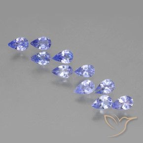 Gemme di Tanzanite Viola Blu naturale da 1.90 ct, Forma a pera, VS