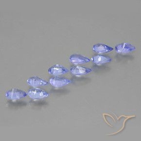 Gemme di Tanzanite Viola Blu naturale da 1.90 ct, Forma a pera, VS
