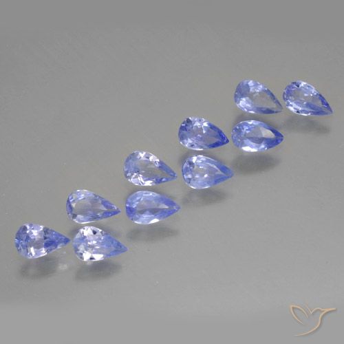 1.82ctw Naturale Viola Blu Tanzanite, Forma a pera, VS