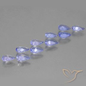 Gemme di Tanzanite Viola Blu naturale da 1.82 ct, Forma a pera, VS