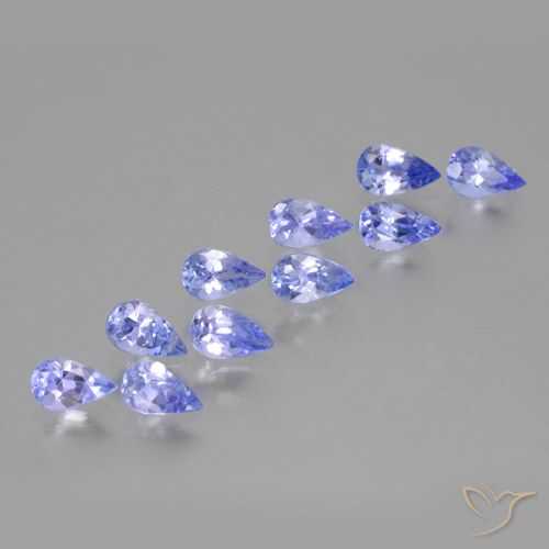 2.20ctw Naturale Blu medio Tanzanite, Forma a pera, VS