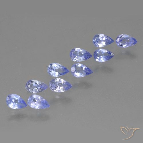 2.18ctw Naturale Viola Blu Tanzanite, Forma a pera, VS