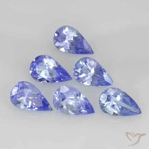 Tanzanite naturale blu da 1,35 ct, taglio a pera, VS