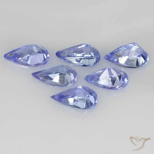 Tanzanite naturale blu da 1,35 ct, taglio a pera, VS