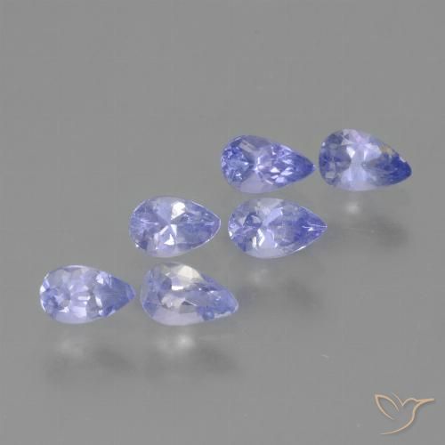 1.55ctw Naturale Blu medio Tanzanite, Forma a pera, VS